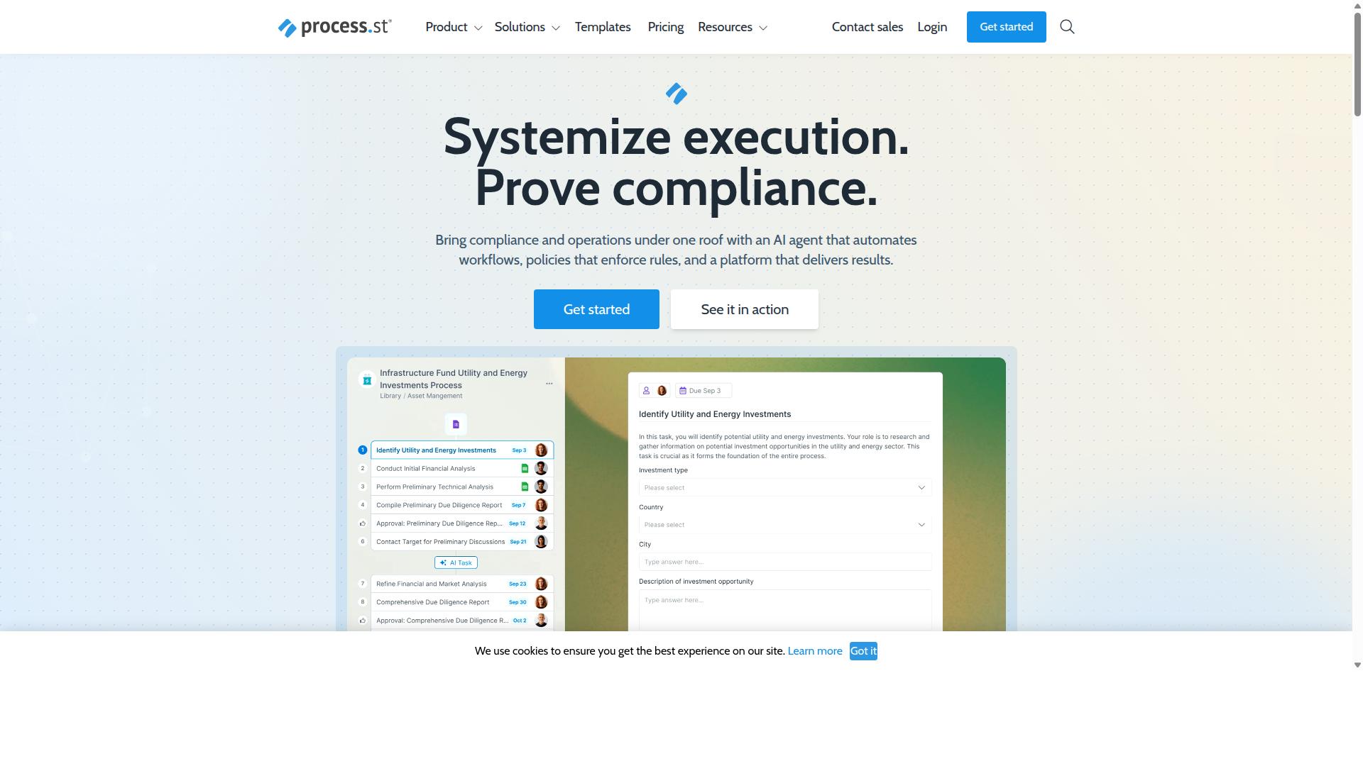 Process Street for Rapid Setup website