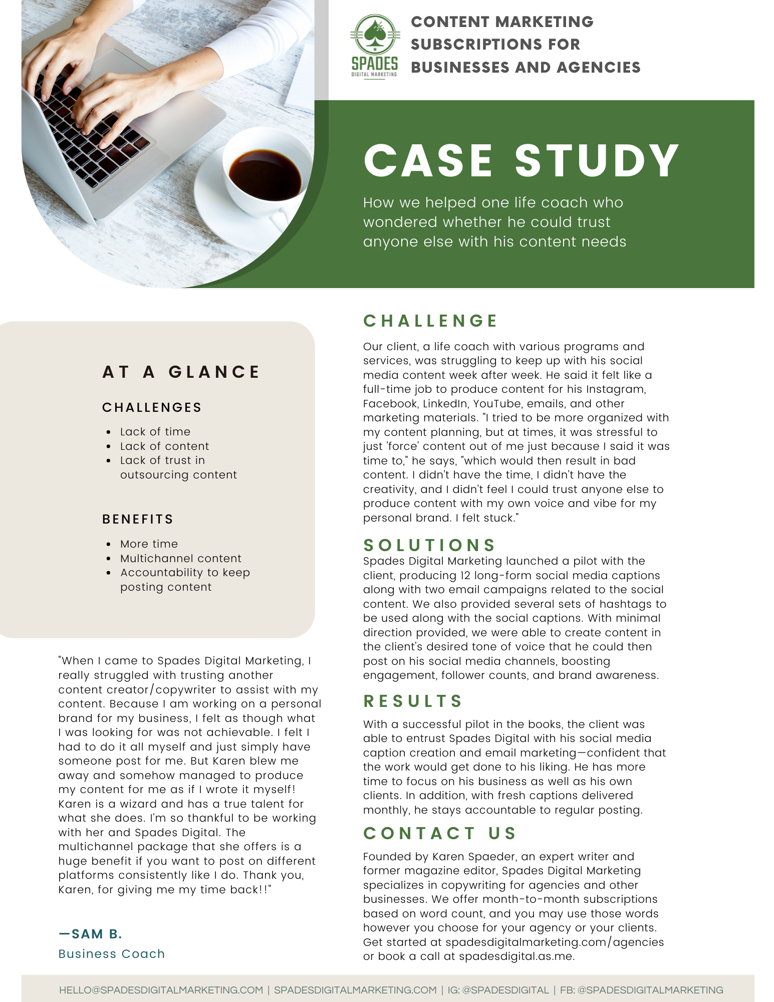 social media email case study